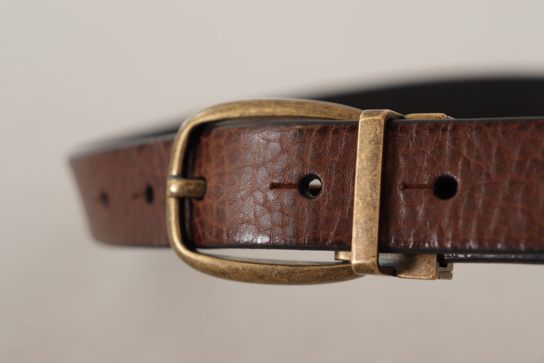  - Dolce & Gabbana Elegant Leather Belt with Metal Buckle - BEL8641#2 - 80 - Ask Me Wear