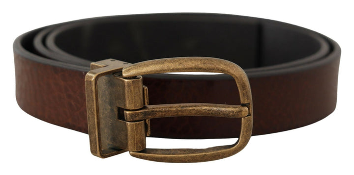  - Dolce & Gabbana Elegant Leather Belt with Metal Buckle - BEL8641#2 - 80 - Ask Me Wear