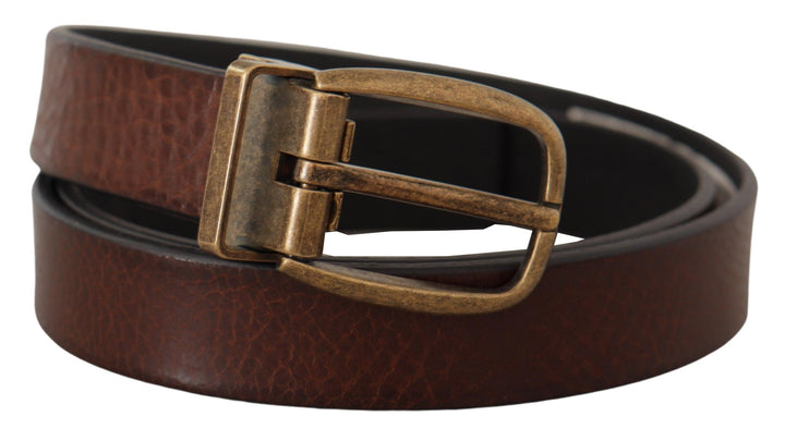  - Dolce & Gabbana Elegant Leather Belt with Metal Buckle - BEL8641#2 - 80 - Ask Me Wear