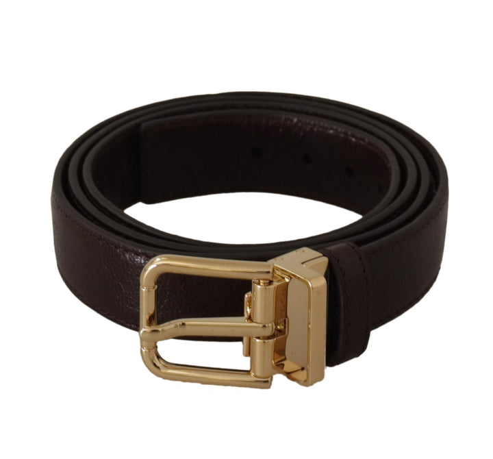  - Dolce & Gabbana Elegant Leather Belt with Metal Buckle - BEL8658 - 95 - Ask Me Wear