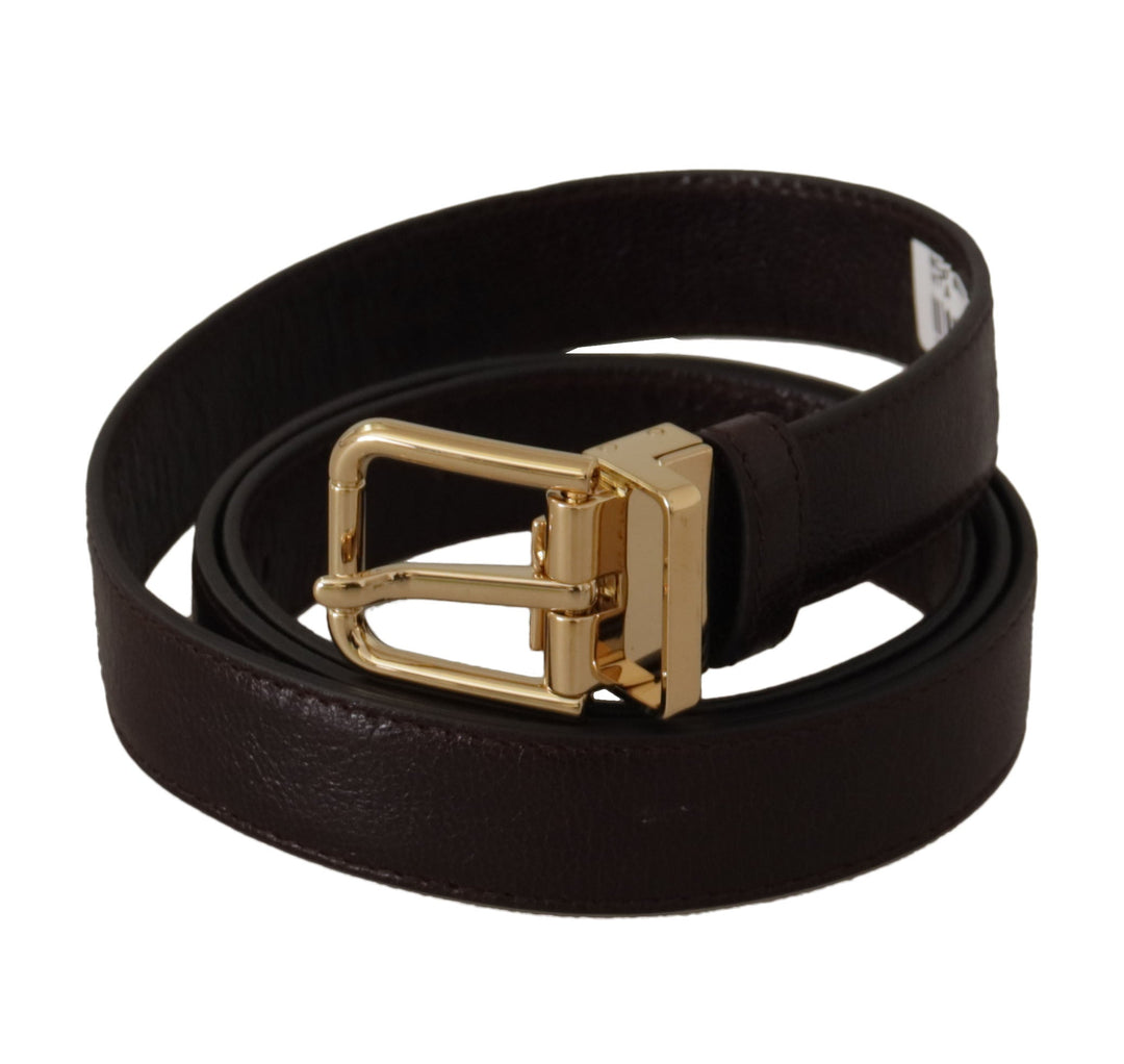  - Dolce & Gabbana Elegant Leather Belt with Metal Buckle - BEL8658 - 95 - Ask Me Wear