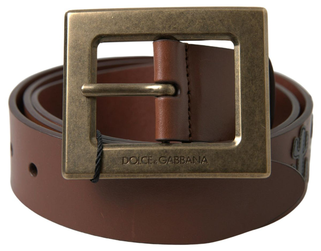  - Dolce & Gabbana Elegant Leather Belt with Metal Buckle - BEL9028 - 100 - Ask Me Wear