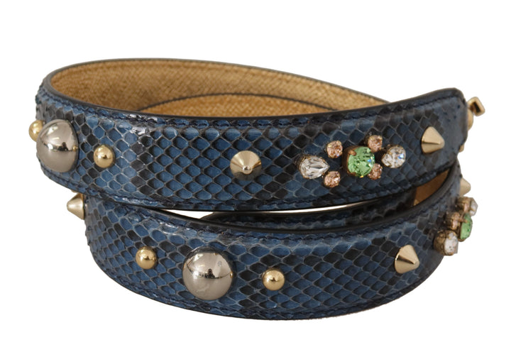  - Dolce & Gabbana Elegant Leather Shoulder Bag Strap in Blue - BEL8732 - Ask Me Wear