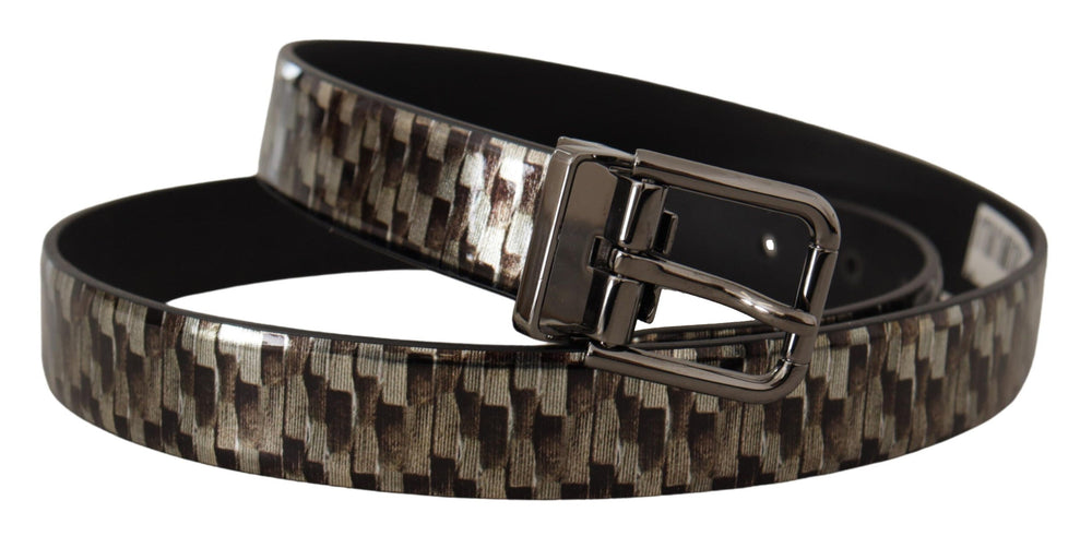  - Dolce & Gabbana Elegant Leather Silver Buckle Belt - BEL8464 - 90 - Ask Me Wear