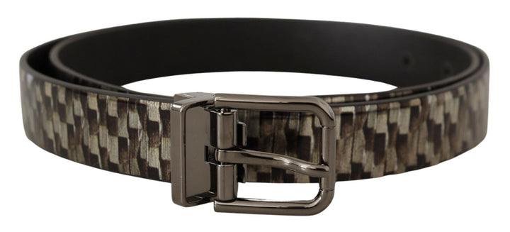  - Dolce & Gabbana Elegant Leather Silver Buckle Belt - BEL8464 - 90 - Ask Me Wear