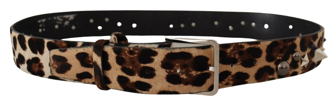  - Dolce & Gabbana Elegant Leopard Print Leather Belt - BEL8406 - 95 - Ask Me Wear