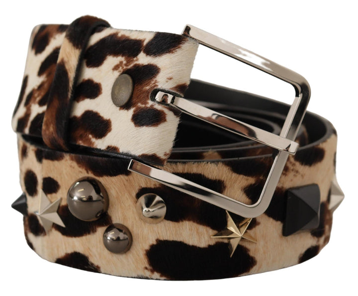  - Dolce & Gabbana Elegant Leopard Print Leather Belt - BEL8406 - 95 - Ask Me Wear