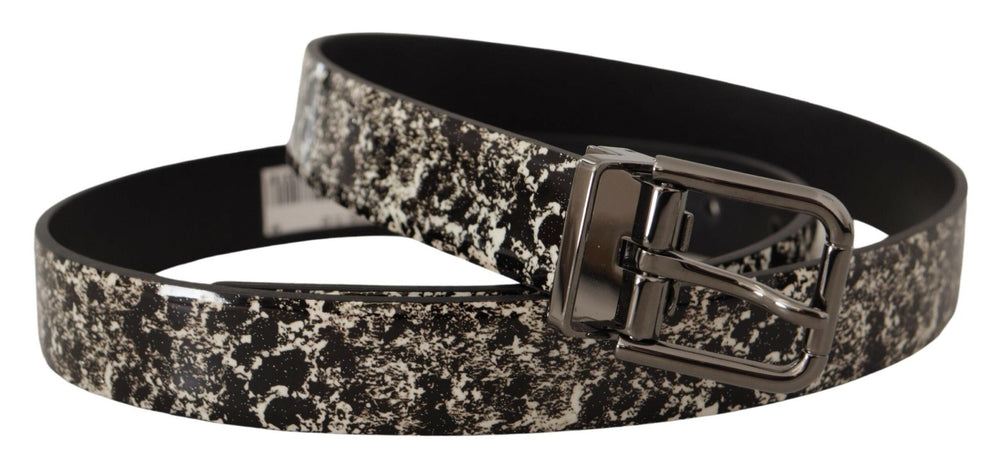  - Dolce & Gabbana Elegant Marble Print Leather Belt - BEL8441 - 90 - Ask Me Wear