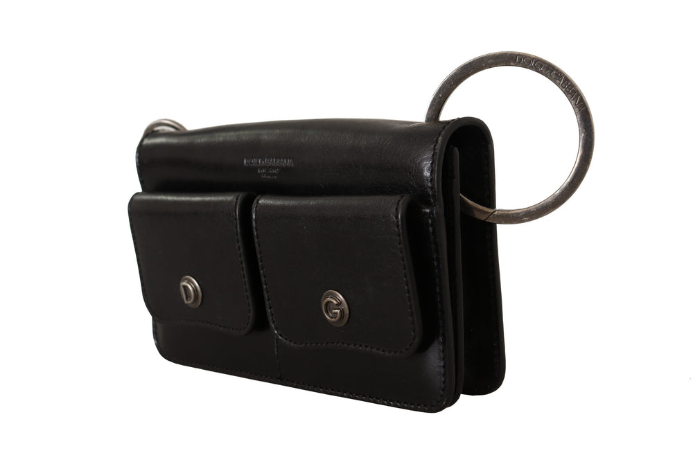  - Dolce & Gabbana Elegant Mini Leather Wallet in Timeless Black - VAS130274 - Ask Me Wear