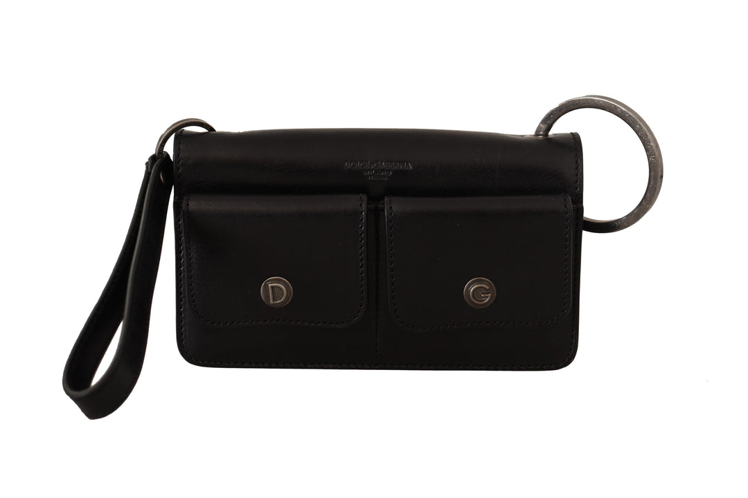  - Dolce & Gabbana Elegant Mini Leather Wallet in Timeless Black - VAS130274 - Ask Me Wear