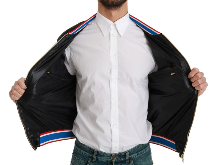  - Dolce & Gabbana Elegant Multicolor Motive Bomber Jacket - JKT2599 - 44 - Ask Me Wear