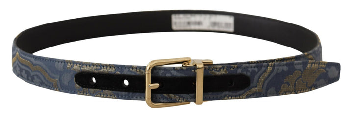  - Dolce & Gabbana Elegant Navy Blue Leather Belt - WMB108 - 75 - Ask Me Wear