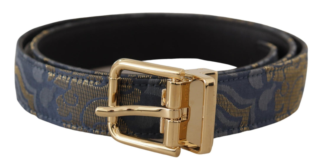  - Dolce & Gabbana Elegant Navy Blue Leather Belt - WMB108 - 75 - Ask Me Wear