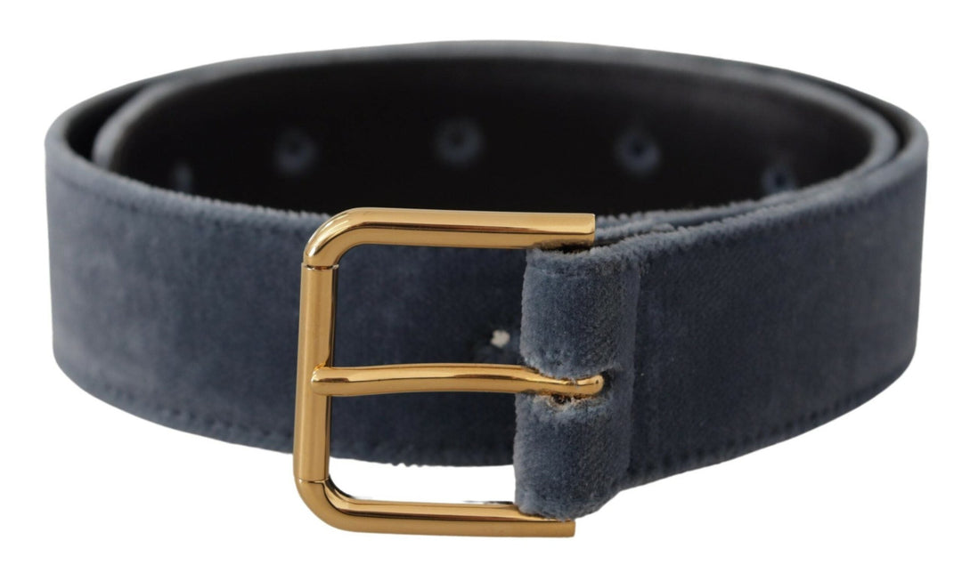  - Dolce & Gabbana Elegant Navy Velvet Designer Belt - WMB150 - 60 - Ask Me Wear