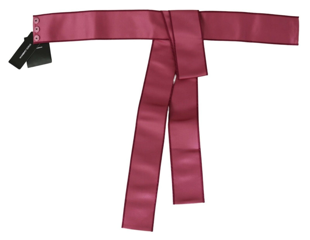  - Dolce & Gabbana Elegant Pink Silk Wide Waist Belt - BEL60845 - 40 - Ask Me Wear