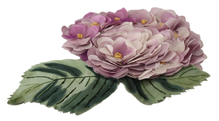  - Dolce & Gabbana Elegant Purple Floral Silk Blend Brooch - SMY101435 - Ask Me Wear