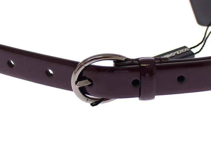  - Dolce & Gabbana Elegant Purple Leather Belt - Italian Elegance - GSB10249 - 95 - Ask Me Wear