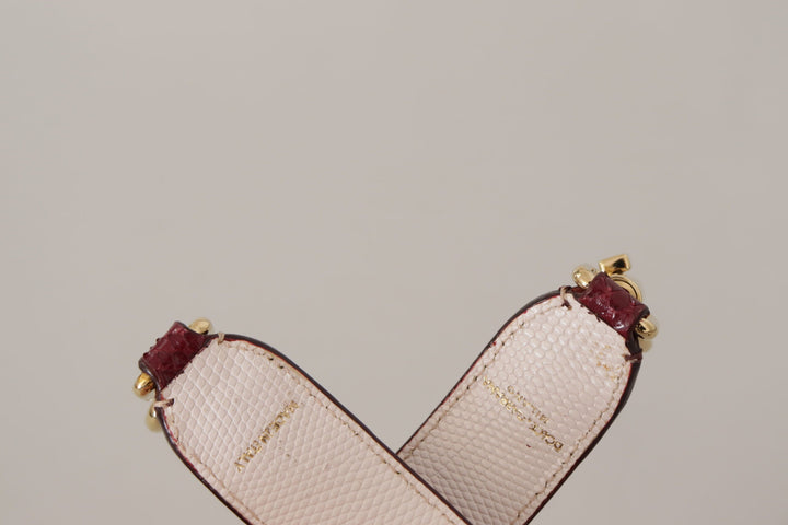  - Dolce & Gabbana Elegant Python Leather Bag Strap in Bordeaux - BEL8739 - Ask Me Wear