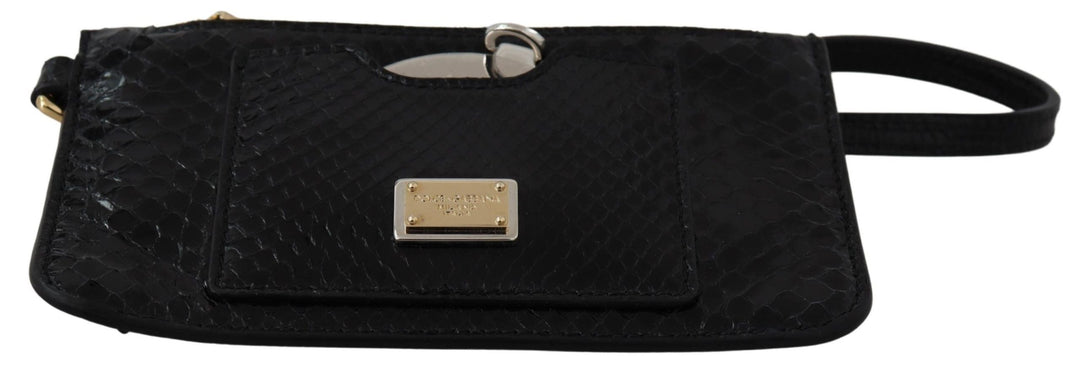  - Dolce & Gabbana Elegant Python Pattern Leather Wristlet Wallet - VAS12389 - Ask Me Wear