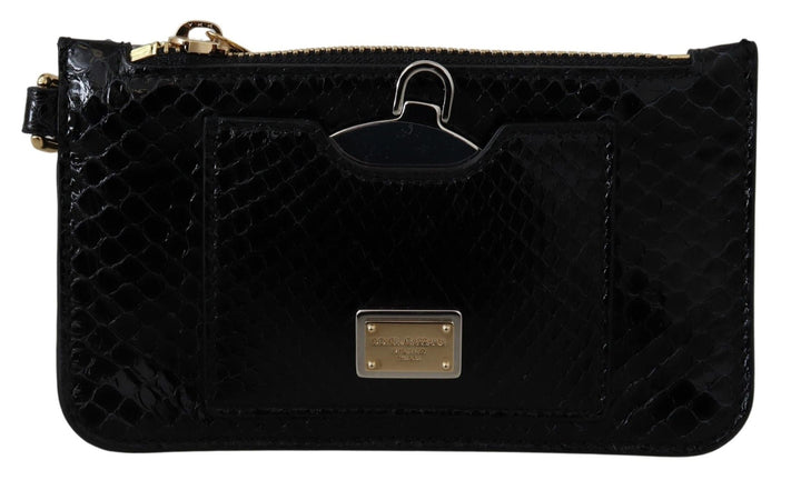  - Dolce & Gabbana Elegant Python Pattern Leather Wristlet Wallet - VAS12389 - Ask Me Wear