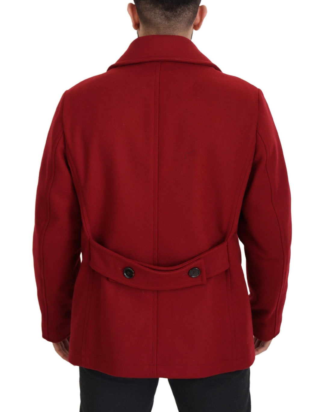  - Dolce & Gabbana Elegant Red Double Breasted Wool Jacket - JKT3348 - 52 - Ask Me Wear