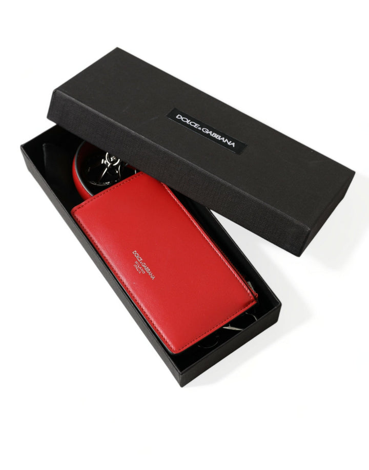  - Dolce & Gabbana Elegant Red Leather Airpods Case - SMY101285 - Ask Me Wear