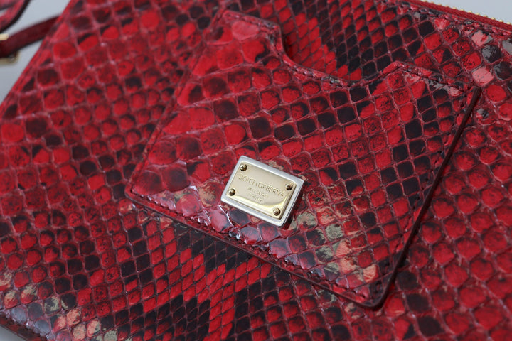  - Dolce & Gabbana Elegant Red Leather Ayers Snake Clutch - VAS130843 - Ask Me Wear