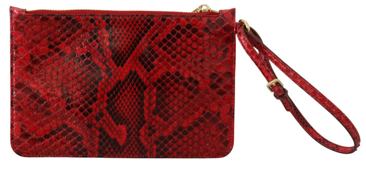  - Dolce & Gabbana Elegant Red Leather Ayers Snake Clutch - VAS130843 - Ask Me Wear