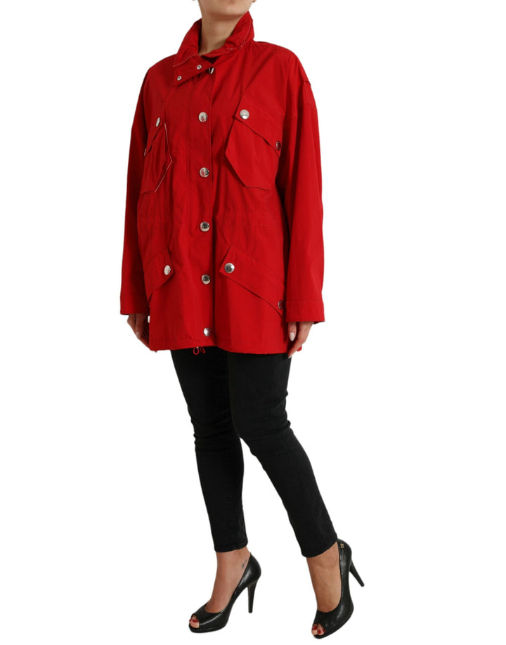  - Dolce & Gabbana Elegant Red Long Sleeve Jacket - JKT3709 - 40 - Ask Me Wear