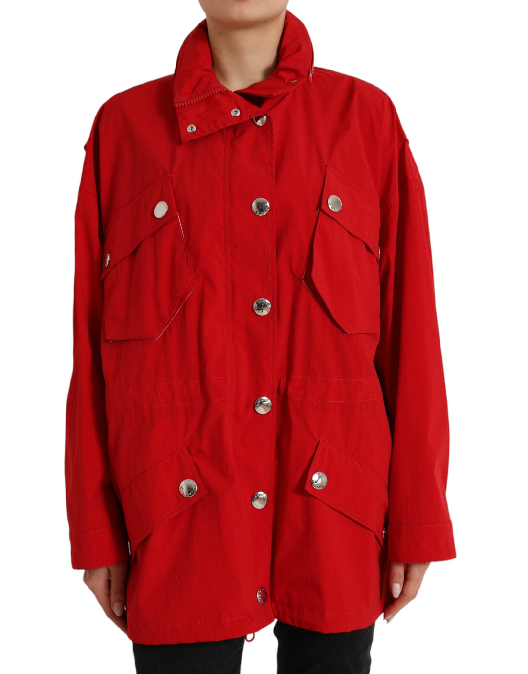  - Dolce & Gabbana Elegant Red Long Sleeve Jacket - JKT3709 - 40 - Ask Me Wear