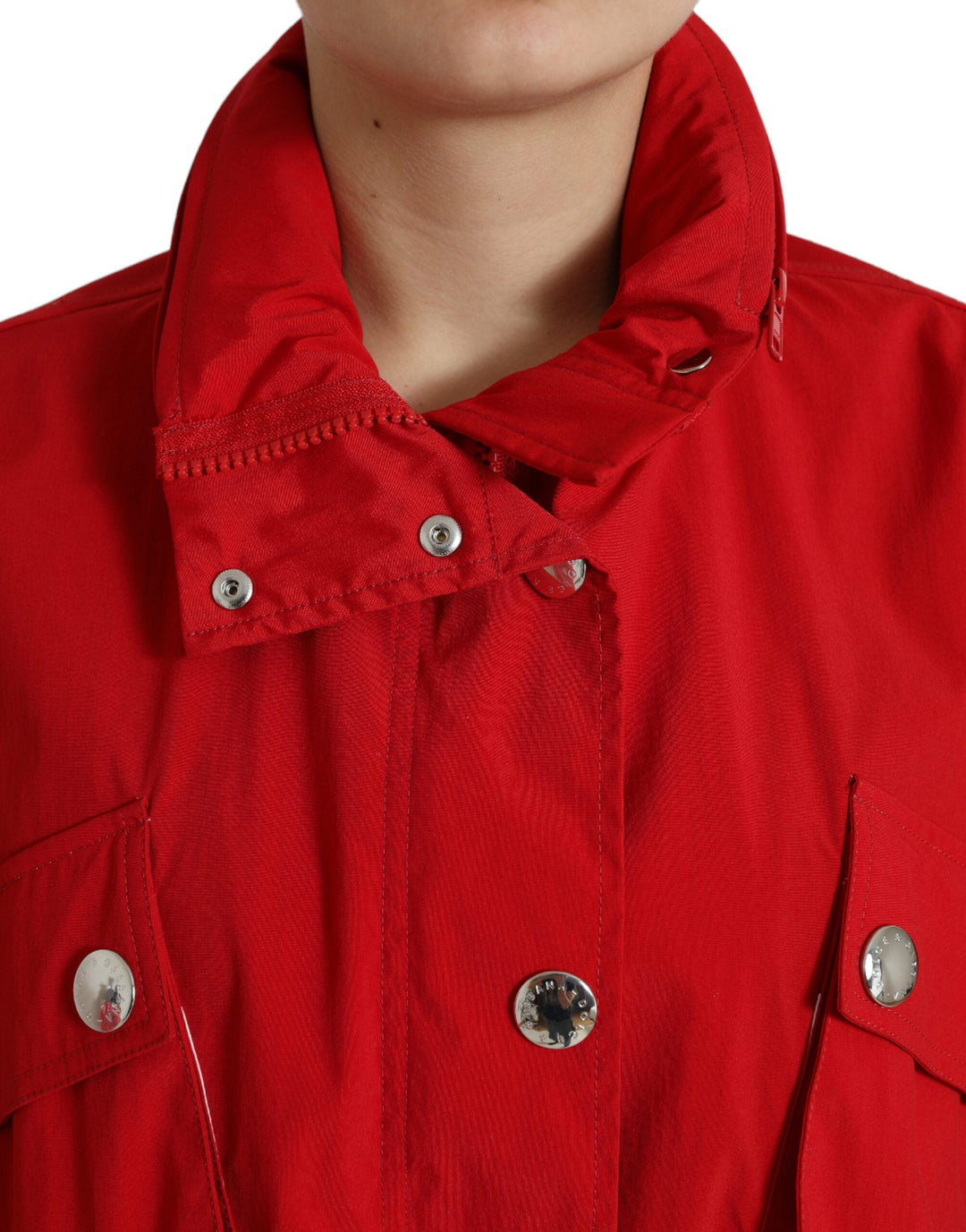  - Dolce & Gabbana Elegant Red Long Sleeve Jacket - JKT3709 - 40 - Ask Me Wear