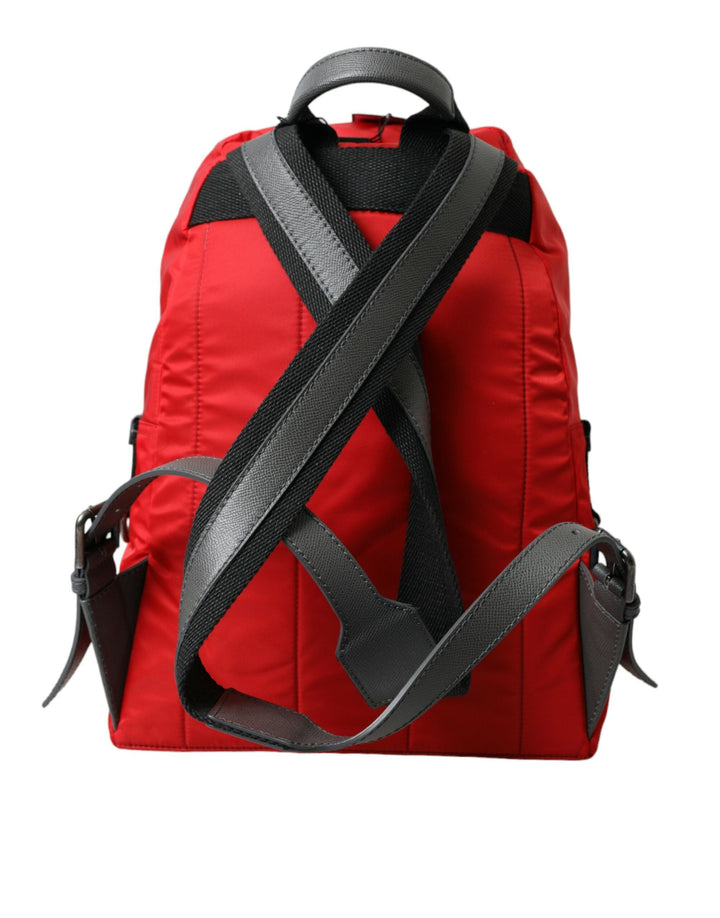  - Dolce & Gabbana Elegant Red Nylon - Leather Backpack - BAG1156 - Ask Me Wear