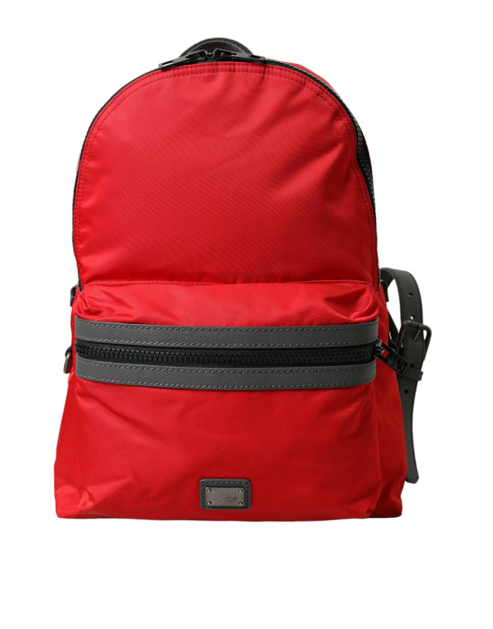  - Dolce & Gabbana Elegant Red Nylon - Leather Backpack - BAG1156 - Ask Me Wear