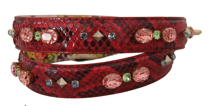  - Dolce & Gabbana Elegant Red Python Leather Bag Strap - BEL8726 - Ask Me Wear