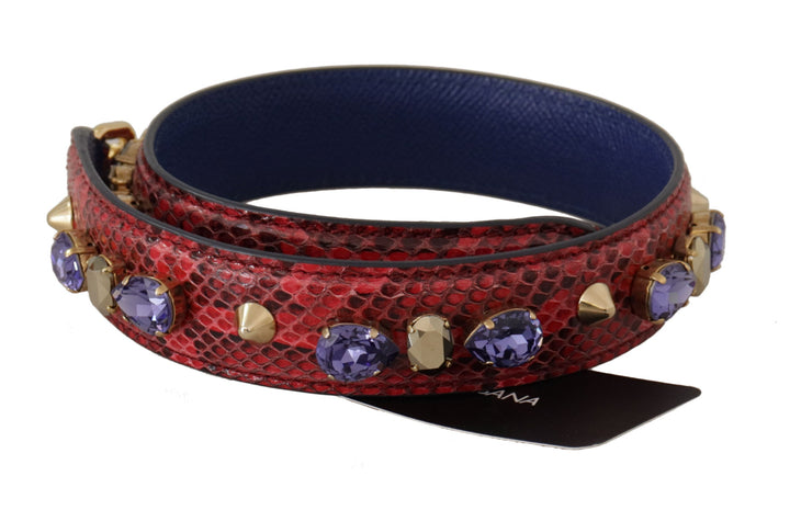  - Dolce & Gabbana Elegant Red Python Leather Handbag Strap - BEL8721 - Ask Me Wear