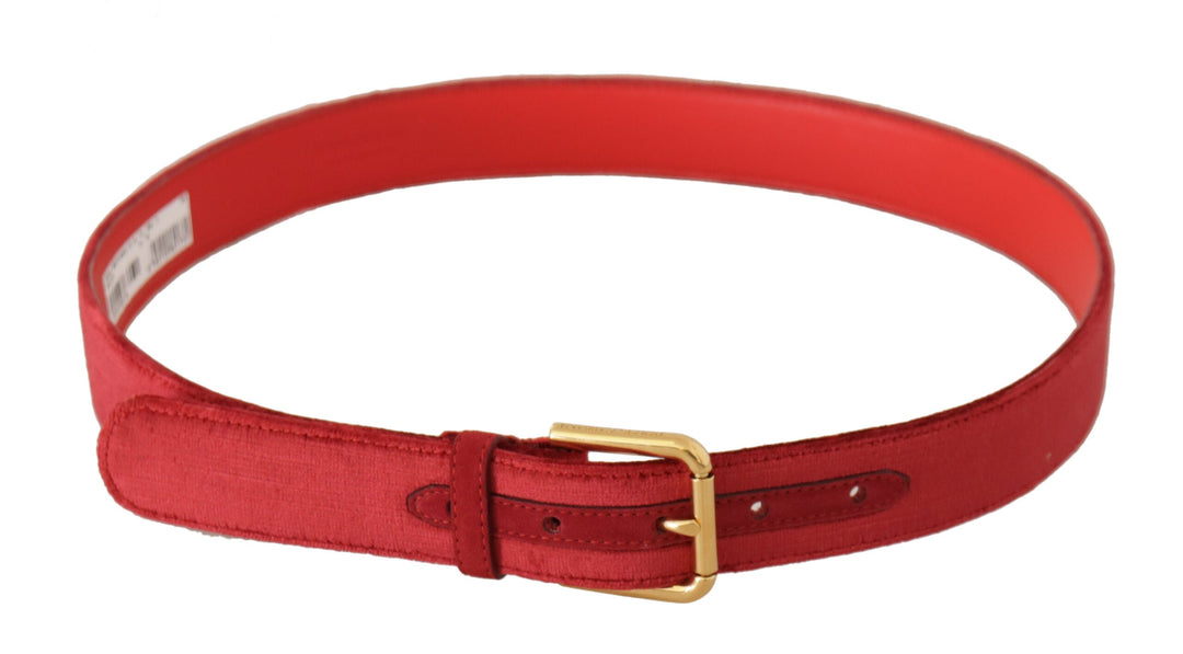  - Dolce & Gabbana Elegant Red Suede Designer Belt - BEL8660 - 85 - Ask Me Wear