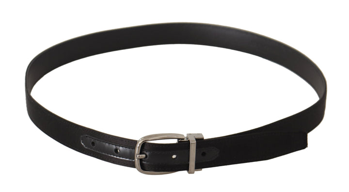  - Dolce & Gabbana Elegant Silk Leather Belt with Logo Buckle - BEL8633 - 90 - Ask Me Wear