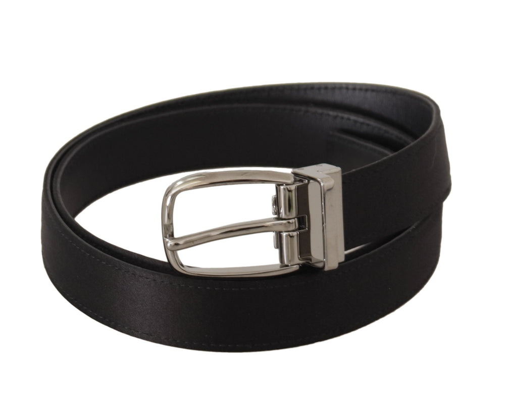  - Dolce & Gabbana Elegant Silk Leather Belt with Logo Buckle - BEL8633 - 90 - Ask Me Wear