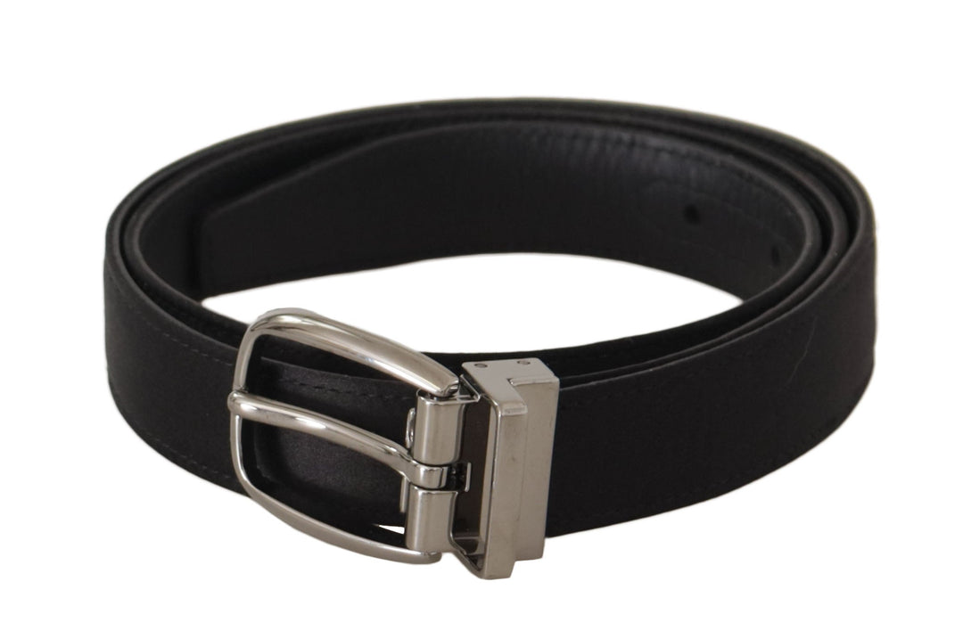  - Dolce & Gabbana Elegant Silk Leather Belt with Logo Buckle - BEL8633 - 90 - Ask Me Wear