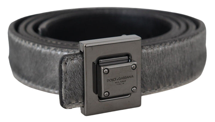  - Dolce & Gabbana Elegant Silver Leather Designer Belt - BEL8919 - 36 - Ask Me Wear