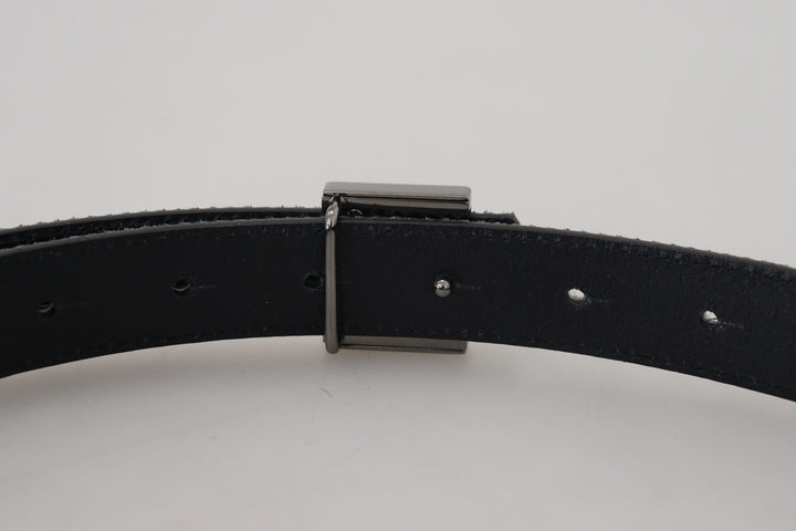  - Dolce & Gabbana Elegant Silver Leather Designer Belt - BEL8919 - 36 - Ask Me Wear