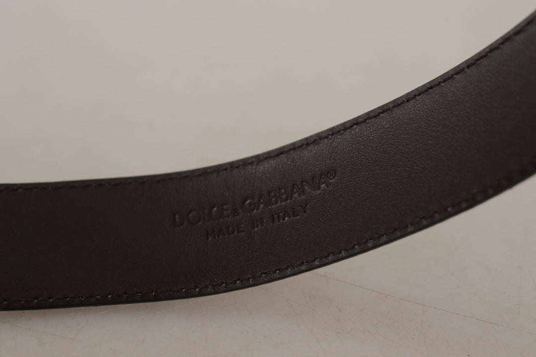  - Dolce & Gabbana Elegant Snakeskin Leather Belt - WMB173 - 70 - Ask Me Wear