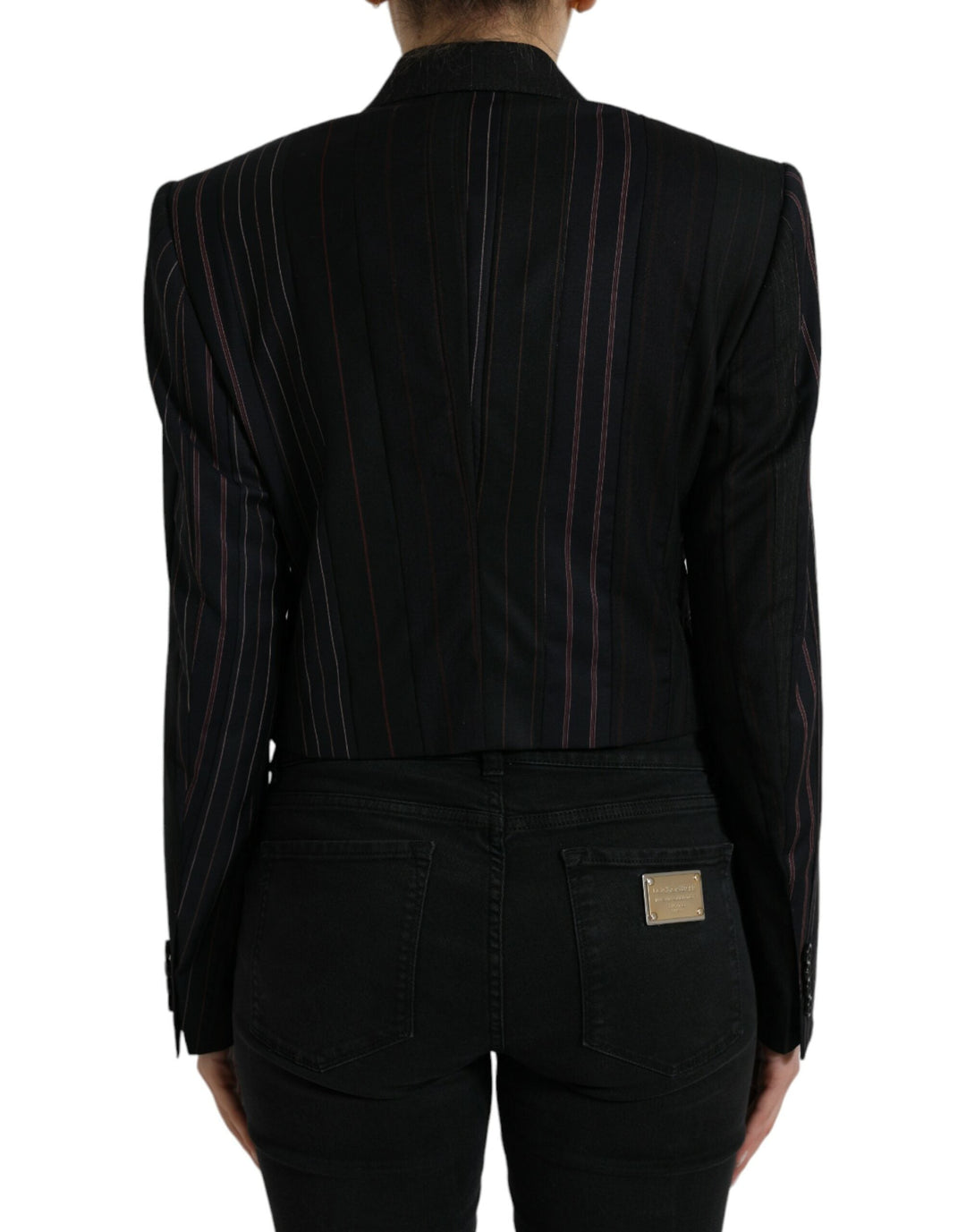  - Dolce & Gabbana Elegant Striped Double Breasted Wool Blazer - JKT3730 - 44 - Ask Me Wear