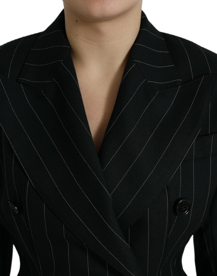  - Dolce & Gabbana Elegant Striped Virgin Wool Blazer - JKT3729 - 40 - Ask Me Wear