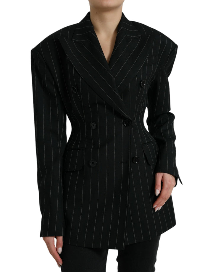  - Dolce & Gabbana Elegant Striped Virgin Wool Blazer - JKT3729 - 40 - Ask Me Wear