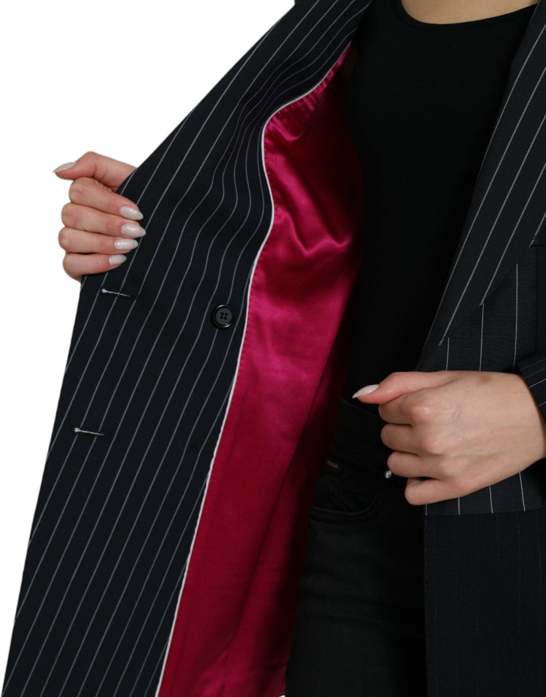  - Dolce & Gabbana Elegant Striped Virgin Wool Blazer - JKT3731 - 40 - Ask Me Wear