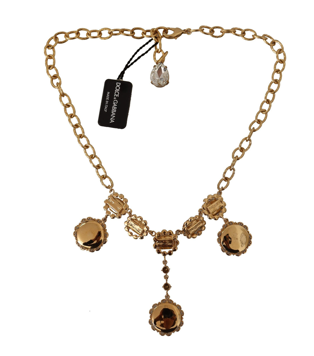  - Dolce & Gabbana Elegant Timekeeper Statement Necklace - SMY100860 - Ask Me Wear