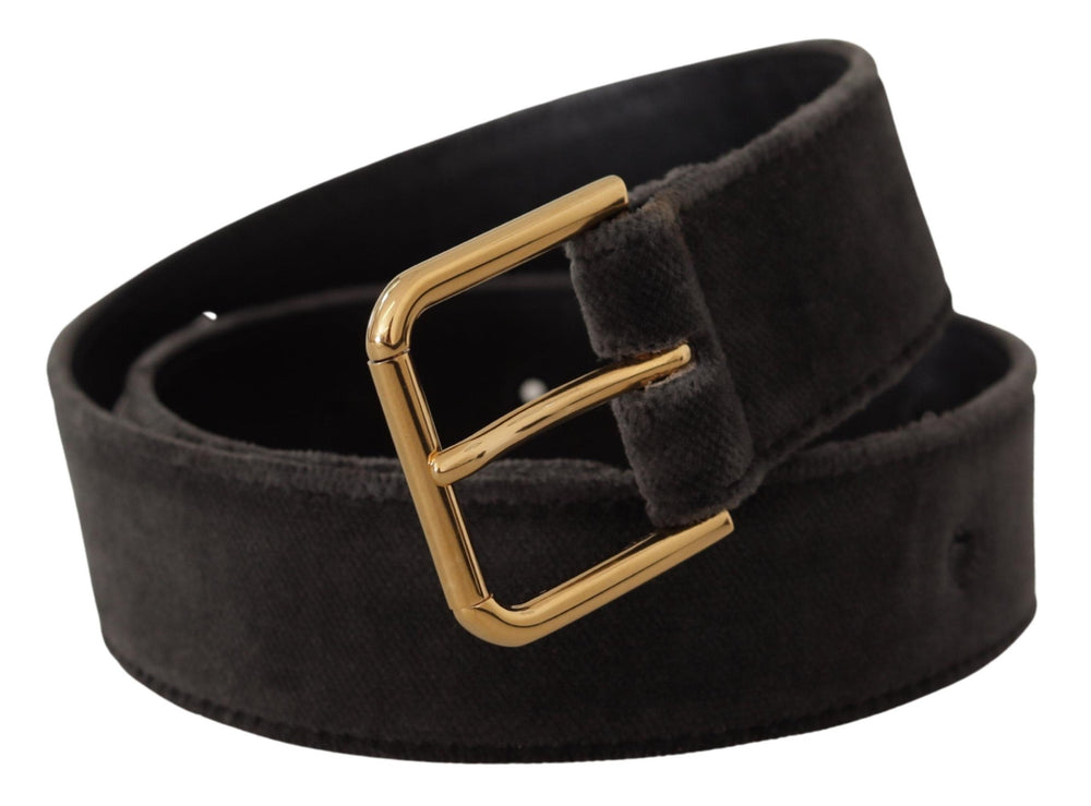  - Dolce & Gabbana Elegant Velvet Belt with Engraved Buckle - WMB155 - 60 - Ask Me Wear