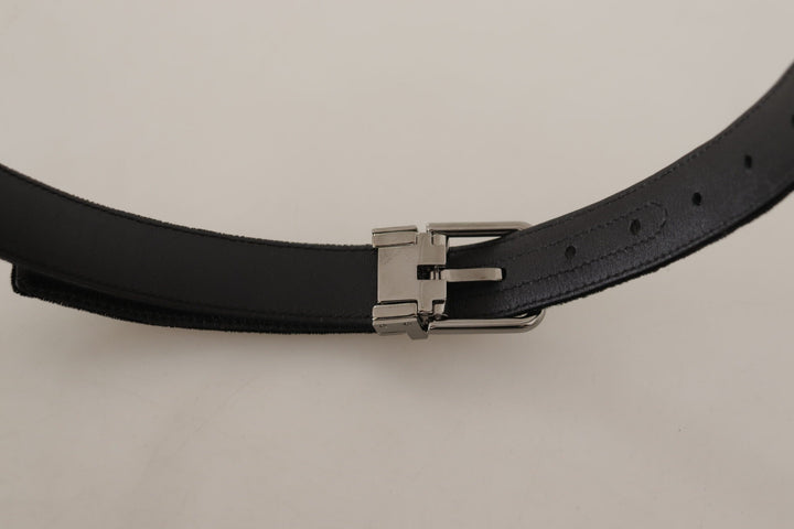  - Dolce & Gabbana Elegant Velvet Designer Belt - BEL8637 - 95 - Ask Me Wear