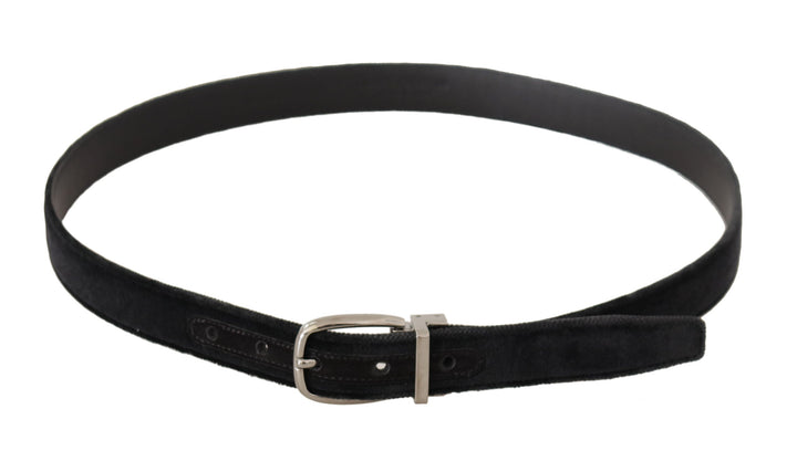  - Dolce & Gabbana Elegant Velvet Designer Belt with Logo Engraved Buckle - BEL8627 - 95 - Ask Me Wear